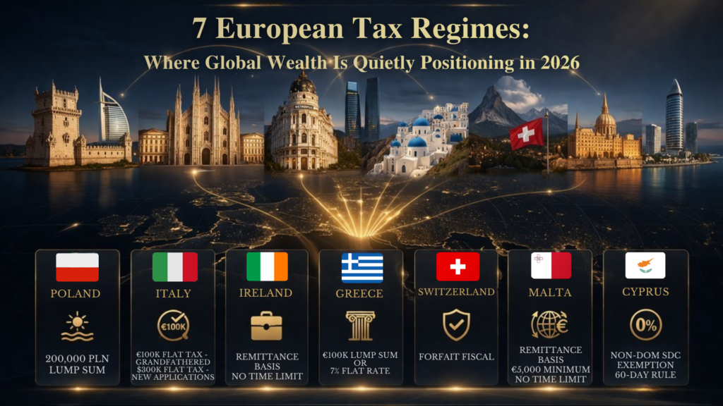 7 European Tax Regimes Where Global Wealth Is Quietly Positioning in 2026